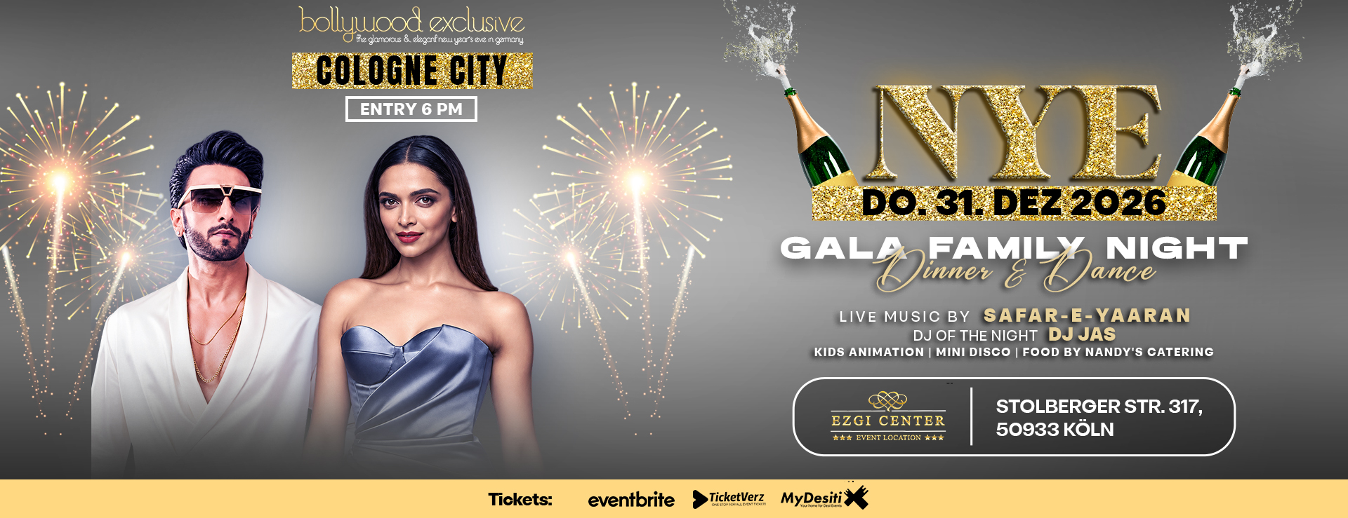 BOLLYWOOD NYE – GALA FAMILY NIGHT – DINNER & DANCE